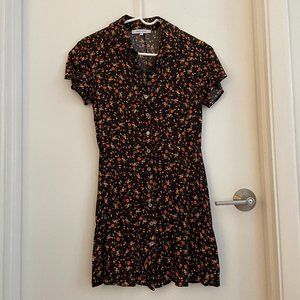 Olivaceous Floral Shirt Mini Dress Women’s M